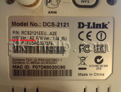Фотография Как узнать версию оборудования на D-Link DCS-2102/2121