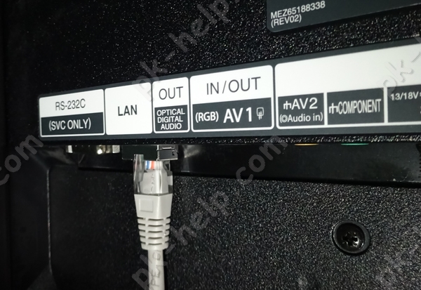 Фото Подключение LAN кабеля к телевизору